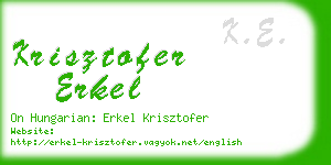 krisztofer erkel business card